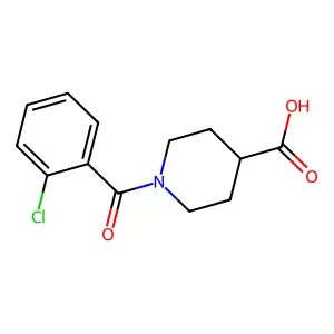 1-(2-chlorobenzoyl)piperidine-4-carboxylic acid structure