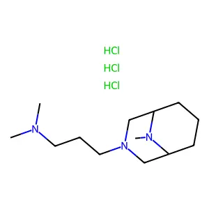 N,N-dimethyl-3-(9-methyl-3,9-diazabicyclo[3.3.1]nonan-3-yl)propan-1-aminetrihydrochloride structure