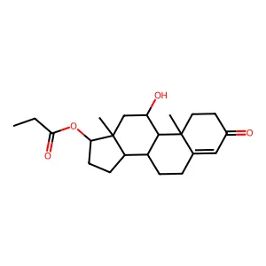 11beta,17beta-Dihydroxyandrost-4-en-3-one 17-propionate structure