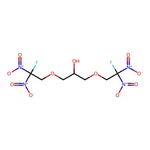 1,3-bis(2-fluoro-2,2-dinitroethoxy)propan-2-ol structure