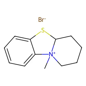 10-methyl-2,3,4,4a-tetrahydro-1H-pyrido[2,1-b][1,3]benzothiazol-10-ium bromide structure