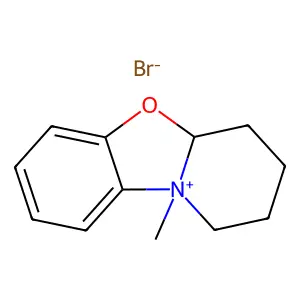 10-methyl-2,3,4,4a-tetrahydro-1H-pyrido[2,1-b][1,3]benzoxazol-10-ium bromide structure
