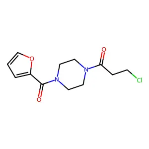1-(3-chloropropanoyl)-4-(2-furoyl)piperazine structure