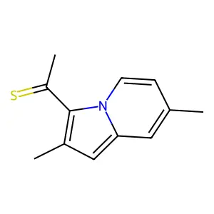 1-(2,7-dimethylindolizin-3-yl)ethanethione structure