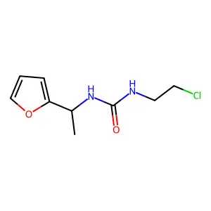 1-(2-chloroethyl)-3-[1-(furan-2-yl)ethyl]urea structure