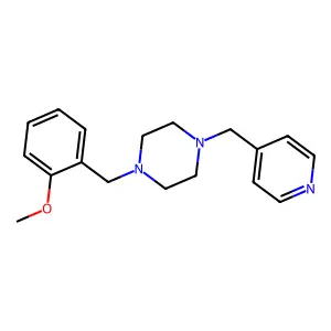 1-[(2-methoxyphenyl)methyl]-4-(pyridin-4-ylmethyl)piperazine structure