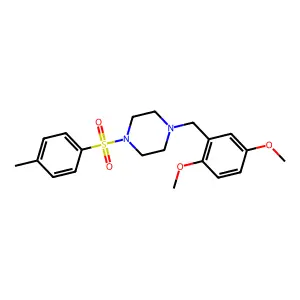 1-(2,5-dimethoxybenzyl)-4-[(4-methylphenyl)sulfonyl]piperazine structure