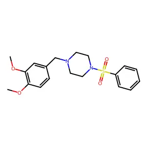 1-(3,4-dimethoxybenzyl)-4-(phenylsulfonyl)piperazine structure