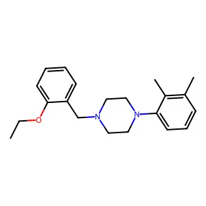 1-(2,3-dimethylphenyl)-4-(2-ethoxybenzyl)piperazine structure