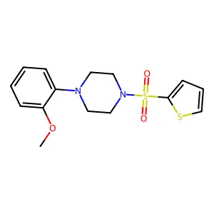 1-(2-methoxyphenyl)-4-thiophen-2-ylsulfonylpiperazine structure