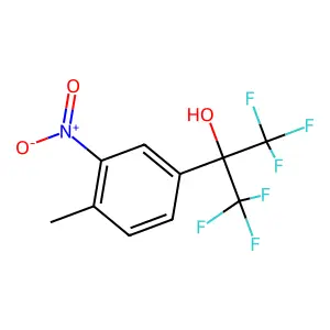 1,1,1,3,3,3-hexafluoro-2-(4-methyl-3-nitrophenyl)propan-2-ol structure