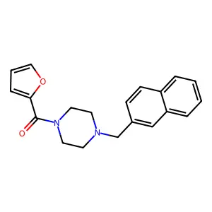1-(2-furoyl)-4-(2-naphthylmethyl)piperazine structure