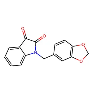 1-(1,3-benzodioxol-5-ylmethyl)-1H-indole-2,3-dione structure