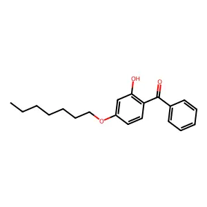 (4-heptoxy-2-hydroxyphenyl)-phenylmethanone structure
