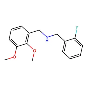 1-(2,3-dimethoxyphenyl)-N-[(2-fluorophenyl)methyl]methanamine structure