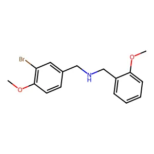 1-(3-bromo-4-methoxyphenyl)-N-[(2-methoxyphenyl)methyl]methanamine structure