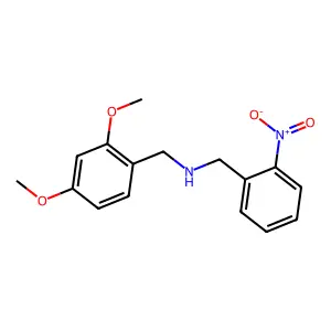 1-(2,4-dimethoxyphenyl)-N-(2-nitrobenzyl)methanamine structure