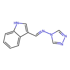 1-(1H-indol-3-yl)-N-(1,2,4-triazol-4-yl)methanimine structure
