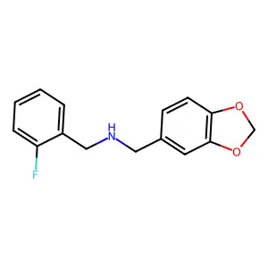 1-(1,3-benzodioxol-5-yl)-N-[(2-fluorophenyl)methyl]methanamine structure