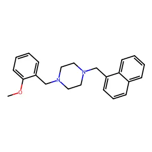 1-[(2-methoxyphenyl)methyl]-4-(naphthalen-1-ylmethyl)piperazine structure