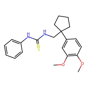 1-[[1-(3,4-dimethoxyphenyl)cyclopentyl]methyl]-3-phenylthiourea structure