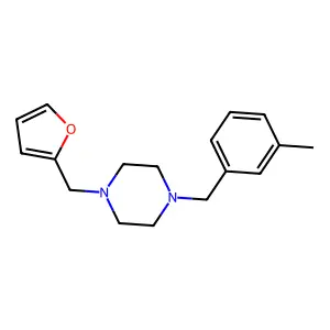 1-(2-FURYLMETHYL)-4-(3-METHYLBENZYL)PIPERAZINE structure