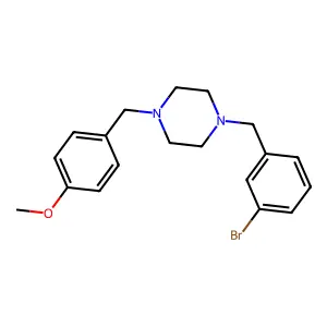 1-(3-bromobenzyl)-4-(4-methoxybenzyl)piperazine structure