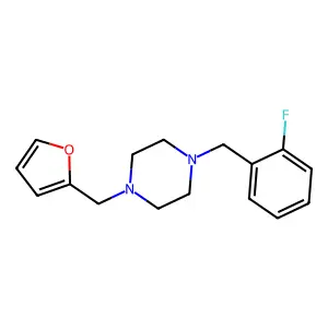 1-(2-FLUOROBENZYL)-4-(2-FURYLMETHYL)PIPERAZINE structure