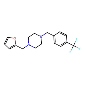 1-(2-FURYLMETHYL)-4-[4-(TRIFLUOROMETHYL)BENZYL]PIPERAZINE structure