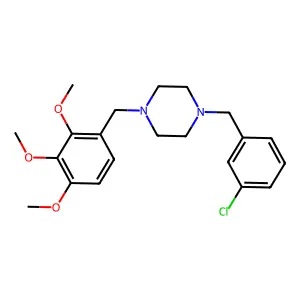 1-(3-chlorobenzyl)-4-(2,3,4-trimethoxybenzyl)piperazine structure