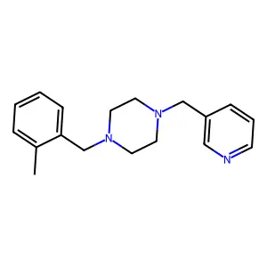 1-(2-methylbenzyl)-4-(3-pyridinylmethyl)piperazine structure