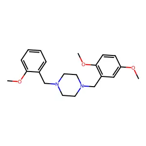 1-(2,5-dimethoxybenzyl)-4-(2-methoxybenzyl)piperazine structure