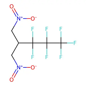 1,1,1,2,2,3,3-heptafluoro-5-nitro-4-(nitromethyl)pentane structure