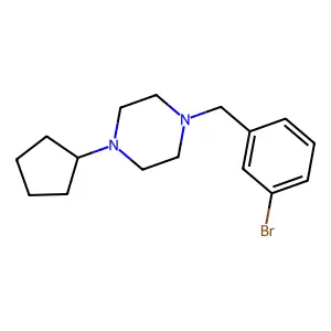 1-(3-bromobenzyl)-4-cyclopentylpiperazine structure