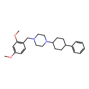 1-(2,4-dimethoxybenzyl)-4-(4-phenylcyclohexyl)piperazine structure
