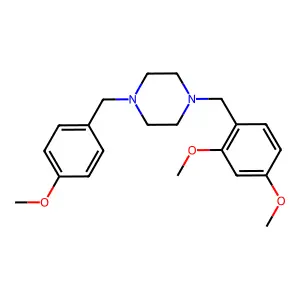 1-(2,4-dimethoxybenzyl)-4-(4-methoxybenzyl)piperazine structure