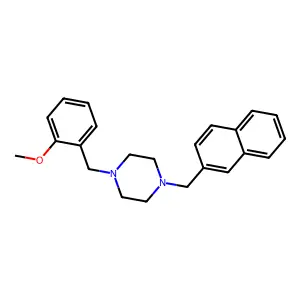 1-(2-methoxybenzyl)-4-(2-naphthylmethyl)piperazine structure