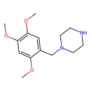 1-[(2,4,5-trimethoxyphenyl)methyl]piperazine structure
