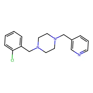 1-[(2-chlorophenyl)methyl]-4-(pyridin-3-ylmethyl)piperazine structure