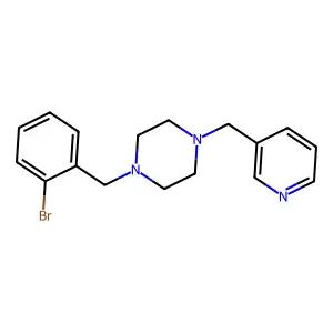 1-(2-bromobenzyl)-4-(pyridin-3-ylmethyl)piperazine structure