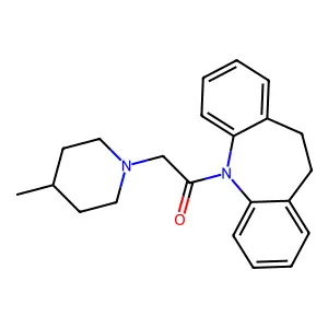 1-(10,11-dihydro-5H-dibenzo[b,f]azepin-5-yl)-2-(4-methylpiperidin-1-yl)ethanone structure