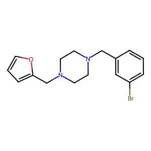 1-(3-BROMOBENZYL)-4-(2-FURYLMETHYL)PIPERAZINE structure