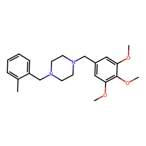 1-[(2-methylphenyl)methyl]-4-[(3,4,5-trimethoxyphenyl)methyl]piperazine structure