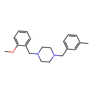 1-(2-methoxybenzyl)-4-(3-methylbenzyl)piperazine structure