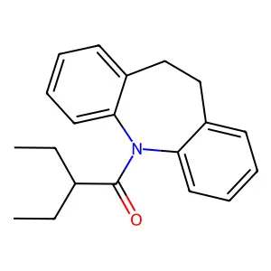 1-(10,11-dihydro-5H-dibenzo[b,f]azepin-5-yl)-2-ethylbutan-1-one structure