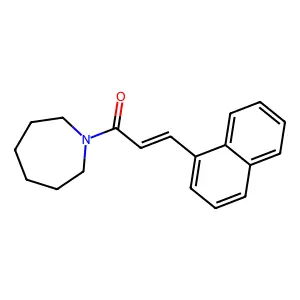 1-[3-(1-naphthyl)acryloyl]azepane structure