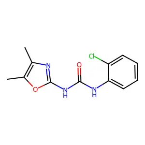 1-(2-chlorophenyl)-3-(4,5-dimethyl-1,3-oxazol-2-yl)urea structure