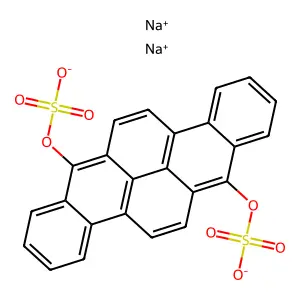 disodium(19-sulfonatooxy-8-hexacyclo[10.10.2.02,7.09,23.013,18.020,24]tetracosa-1(23),2,4,6,8,10,12(24),13,15,17,19,21-dodecaenyl) sulfate structure