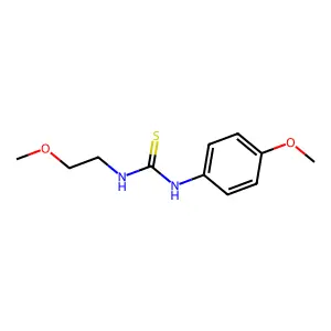 1-(2-methoxy-ethyl)-3-(4-methoxy-phenyl)-thiourea structure