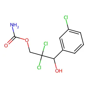 [2,2-dichloro-3-(3-chlorophenyl)-3-hydroxypropyl] carbamate structure